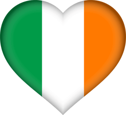 irish flag in a heart